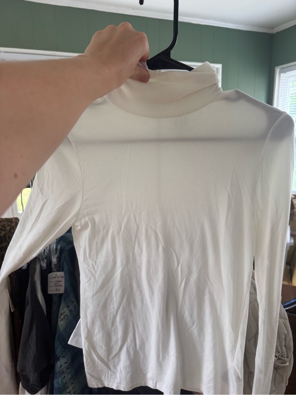 GAP Cream Turtleneck Long-Sleeve Top
